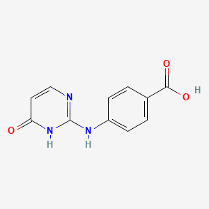 molecular formula C11H9N3O3 B12621466 4-[(6-oxo-1H-pyrimidin-2-yl)amino]benzoic acid CAS No. 919116-69-1