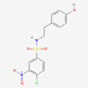 molecular formula C14H13ClN2O5S B12621478 4-Chloro-N-[2-(4-hydroxyphenyl)ethyl]-3-nitrobenzene-1-sulfonamide CAS No. 915797-67-0