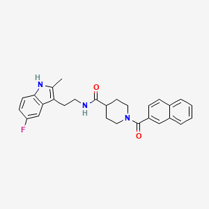 N-[2-(5-fluoro-2-methyl-1H-indol-3-yl)ethyl]-1-(naphthalen-2-ylcarbonyl)piperidine-4-carboxamide