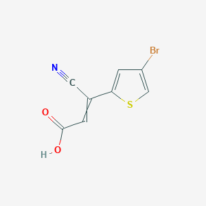 molecular formula C8H4BrNO2S B12621529 3-(4-Bromothiophen-2-yl)-3-cyanoprop-2-enoic acid CAS No. 917772-57-7