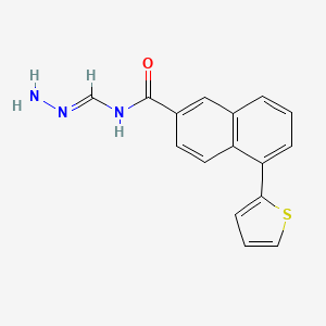 N-[(E)-hydrazinylidenemethyl]-5-thiophen-2-ylnaphthalene-2-carboxamide