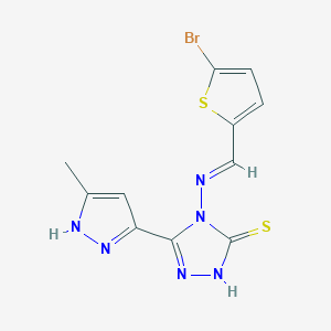 molecular formula C11H9BrN6S2 B12621632 C11H9BrN6S2 