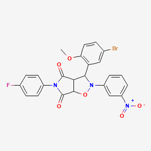 molecular formula C24H17BrFN3O6 B12621650 3-(5-bromo-2-methoxyphenyl)-5-(4-fluorophenyl)-2-(3-nitrophenyl)dihydro-2H-pyrrolo[3,4-d][1,2]oxazole-4,6(3H,5H)-dione 