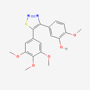 2-Methoxy-5-[5-(3,4,5-trimethoxyphenyl)-1,2,3-thiadiazol-4-yl]phenol