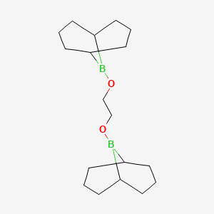 molecular formula C18H32B2O2 B12621696 Ethane, 1,2-bis((9-borabicyclo[3.3.1]non-9-yl)oxy)- CAS No. 910866-98-7