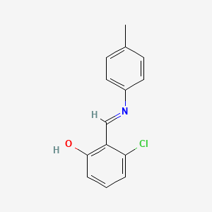 molecular formula C14H12ClNO B12621703 5-Chloro-6-[(4-methylanilino)methylidene]cyclohexa-2,4-dien-1-one CAS No. 920317-51-7