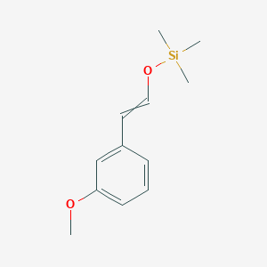 molecular formula C12H18O2Si B12621721 {[2-(3-Methoxyphenyl)ethenyl]oxy}(trimethyl)silane CAS No. 921610-50-6