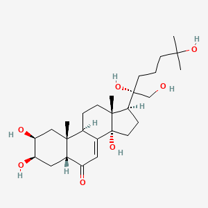 molecular formula C27H44O7 B1262173 22-Deoxy-20,21-dihydroxyecdysone 