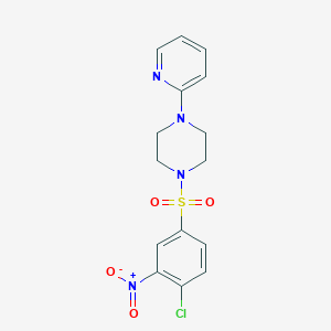 1-(4-Chloro-3-nitrobenzene-1-sulfonyl)-4-(pyridin-2-yl)piperazine