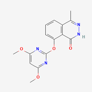 molecular formula C15H14N4O4 B12621766 8-(4,6-dimethoxypyrimidin-2-yl)oxy-4-methyl-2H-phthalazin-1-one CAS No. 917376-27-3