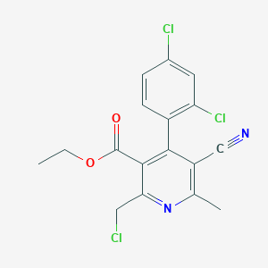 Ethyl 2-(chloromethyl)-4-(2,4-dichlorophenyl)-5-cyano-6-methylpyridine-3-carboxylate