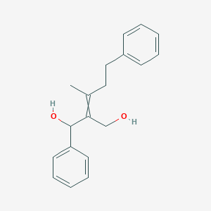 molecular formula C19H22O2 B12621770 1-Phenyl-2-(4-phenylbutan-2-ylidene)propane-1,3-diol CAS No. 917883-18-2