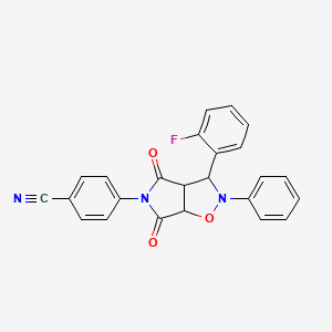 4-[3-(2-fluorophenyl)-4,6-dioxo-2-phenylhexahydro-5H-pyrrolo[3,4-d][1,2]oxazol-5-yl]benzonitrile