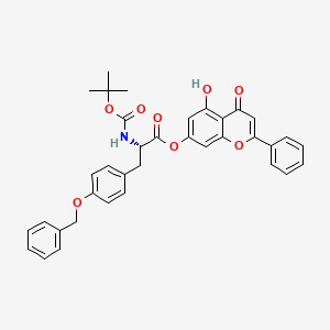 5-hydroxy-4-oxo-2-phenyl-4H-chromen-7-yl O-benzyl-N-(tert-butoxycarbonyl)-L-tyrosinate