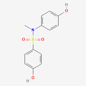 molecular formula C13H13NO4S B12621865 4-Hydroxy-N-(4-hydroxyphenyl)-N-methylbenzene-1-sulfonamide CAS No. 919486-78-5