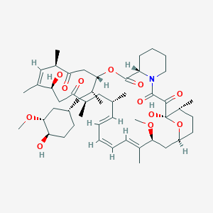 molecular formula C50H77NO12 B1262188 (1R,9S,12S,15R,16E,18S,21R,23S,24Z,26E,28E,30S,32S,35R)-1,18-dihydroxy-12-[(2R)-1-[(1S,3R,4R)-4-hydroxy-3-methoxycyclohexyl]propan-2-yl]-30-methoxy-15,17,21,23,29,35-hexamethyl-11,36-dioxa-4-azatricyclo[30.3.1.04,9]hexatriaconta-16,24,26,28-tetraene-2,3,10,14,20-pentone 