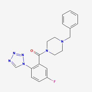 (4-benzylpiperazin-1-yl)[5-fluoro-2-(1H-tetrazol-1-yl)phenyl]methanone