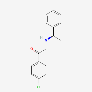 molecular formula C16H16ClNO B12621940 1-(4-Chlorophenyl)-2-{[(1R)-1-phenylethyl]amino}ethan-1-one CAS No. 920804-09-7