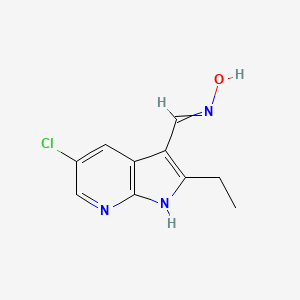 1H-Pyrrolo[2,3-b]pyridine-3-carboxaldehyde, 5-chloro-2-ethyl-, oxime