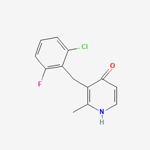 3-[(2-Chloro-6-fluorophenyl)methyl]-2-methylpyridin-4(1H)-one