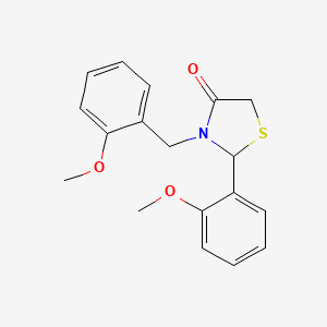 2-(2-Methoxyphenyl)-3-[(2-methoxyphenyl)methyl]-1,3-thiazolidin-4-one