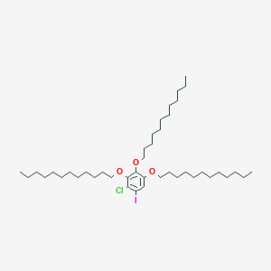 molecular formula C42H76ClIO3 B12621982 2-Chloro-3,4,5-tris(dodecyloxy)-1-iodobenzene CAS No. 921229-83-6