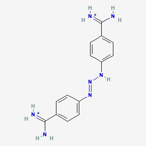 molecular formula C14H17N7+2 B1262200 Diminazene(2+) 