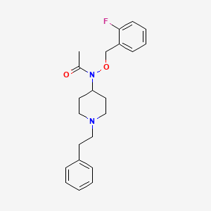 molecular formula C22H27FN2O2 B1262202 1-(2-Phenylethyl)-4-[N-(2-fluorophenyl)methoxyacetamido]piperidine 