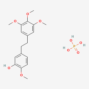 molecular formula C18H25O9P B12622051 2-Methoxy-5-[2-(3,4,5-trimethoxyphenyl)ethyl]phenol;phosphoric acid CAS No. 911193-51-6