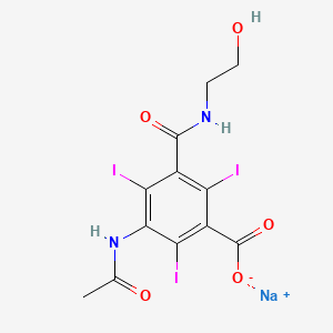 molecular formula C12H10I3N2NaO5 B1262207 Sodium ioxithalamate CAS No. 33954-26-6