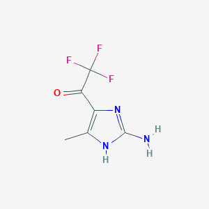 molecular formula C6H6F3N3O B12622077 2-Amino-5-methyl-4-trifluoroacetylimidazole CAS No. 1021875-68-2