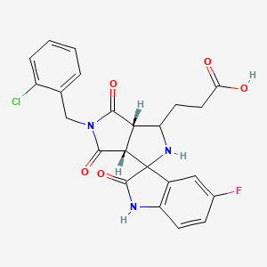 3-[(3aR,6aS)-5-[(2-chlorophenyl)methyl]-5'-fluoro-2',4,6-trioxospiro[1,2,3a,6a-tetrahydropyrrolo[3,4-c]pyrrole-3,3'-1H-indole]-1-yl]propanoic acid