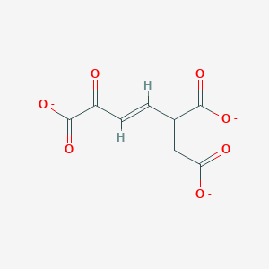 molecular formula C8H5O7-3 B1262211 (3E)-5-oxopent-3-ene-1,2,5-tricarboxylate 