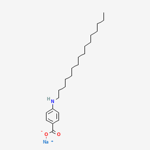 molecular formula C23H38NNaO2 B1262215 十六烷基苯甲酸钠 CAS No. 64059-66-1