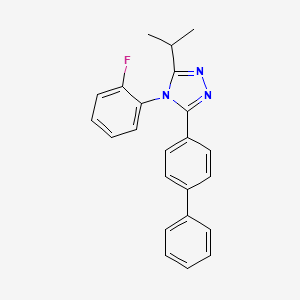 molecular formula C23H20FN3 B1262229 3-biphenyl-4-yl-4-(2-fluorophenyl)-5-isopropyl-4H-1,2,4-triazole 