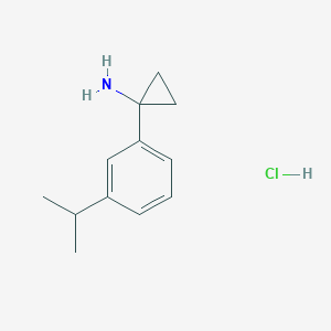 1-(3-propan-2-ylphenyl)cyclopropan-1-amine;hydrochloride