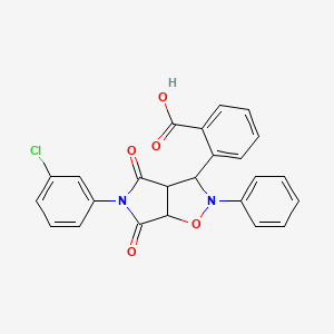 2-[5-(3-chlorophenyl)-4,6-dioxo-2-phenylhexahydro-2H-pyrrolo[3,4-d][1,2]oxazol-3-yl]benzoic acid