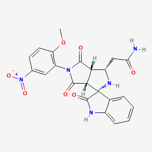 2-[(1S,3R,3aR,6aS)-5-(2-methoxy-5-nitrophenyl)-2',4,6-trioxospiro[1,2,3a,6a-tetrahydropyrrolo[3,4-c]pyrrole-3,3'-1H-indole]-1-yl]acetamide