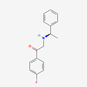 1-(4-Fluorophenyl)-2-{[(1R)-1-phenylethyl]amino}ethan-1-one