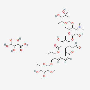 molecular formula C50H83NO23 B1262250 2,3-dihydroxybutanedioic acid;2-[(11Z,13E)-6-[5-(4,5-dihydroxy-4,6-dimethyloxan-2-yl)oxy-4-(dimethylamino)-3-hydroxy-6-methyloxan-2-yl]oxy-16-ethyl-4-hydroxy-15-[(5-hydroxy-3,4-dimethoxy-6-methyloxan-2-yl)oxymethyl]-5,9,13-trimethyl-2,10-dioxo-1-oxacyclohexadeca-11,13-dien-7-yl]acetaldehyde 