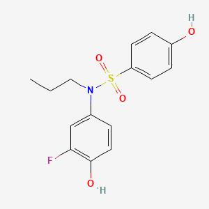 N-(3-Fluoro-4-hydroxyphenyl)-4-hydroxy-N-propylbenzene-1-sulfonamide