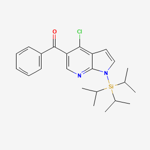 (4-chloro-1-(triisopropylsilyl)-1H-pyrrolo[2,3-b]pyridin-5-yl)(phenyl)methanone