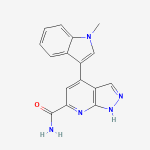 4-(1-Methyl-1H-indol-3-yl)-1H-pyrazolo[3,4-b]pyridine-6-carboxamide