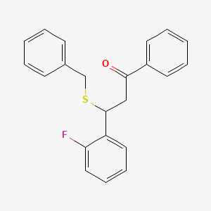 3-(Benzylsulfanyl)-3-(2-fluorophenyl)-1-phenylpropan-1-one