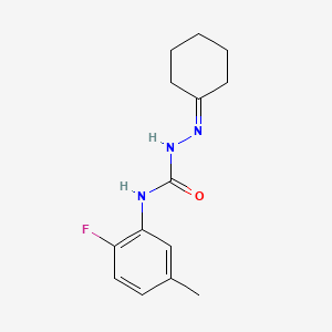 2-Cyclohexylidene-N-(2-fluoro-5-methylphenyl)hydrazine-1-carboxamide