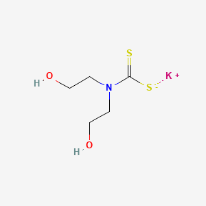 molecular formula C5H10KNO2S2 B1262261 二(2-羟乙基)二硫代氨基甲酸钾 CAS No. 23746-34-1