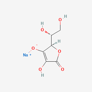 molecular formula C6H7O6Na·H2O<br>C6H7NaO6 B1262267 抗坏血酸钠 CAS No. 6381-77-7