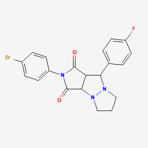 2-(4-bromophenyl)-9-(4-fluorophenyl)tetrahydro-5H-pyrazolo[1,2-a]pyrrolo[3,4-c]pyrazole-1,3(2H,3aH)-dione