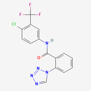 N-[4-chloro-3-(trifluoromethyl)phenyl]-2-(1H-tetrazol-1-yl)benzamide