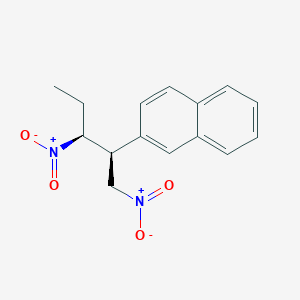 molecular formula C15H16N2O4 B12622701 2-[(2S,3S)-1,3-dinitropentan-2-yl]naphthalene CAS No. 921771-99-5